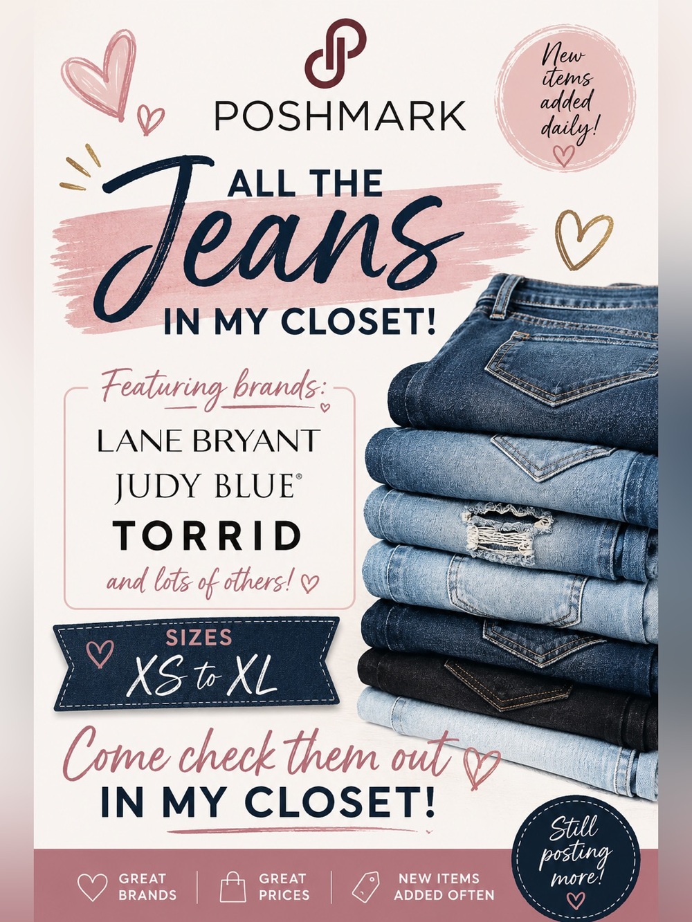 Judy Blue Mixed Wash Denim Stack - Blue and Dark Blue Jeans